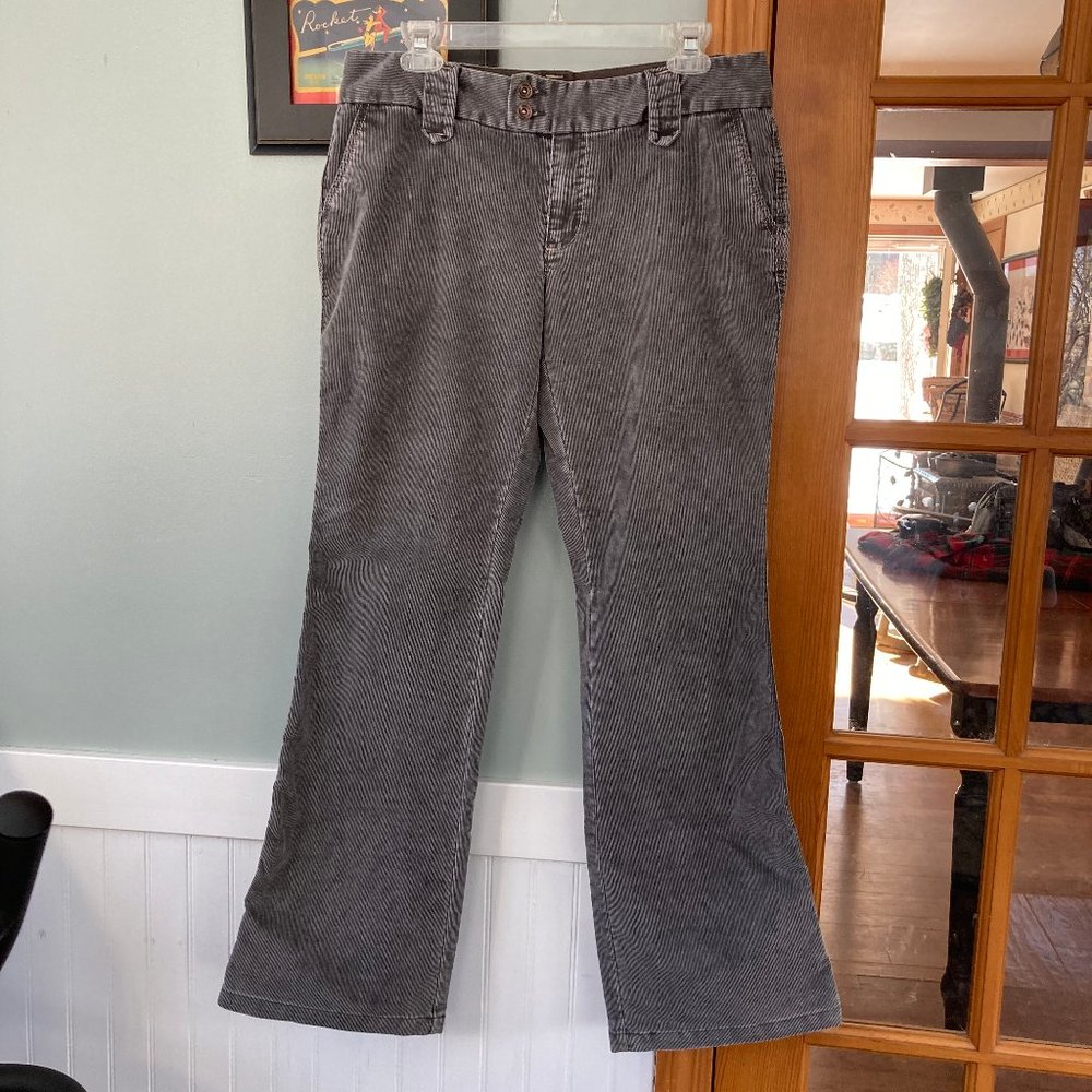 GAP Stretch Flare Corduroy Pants, Gray Size 8
